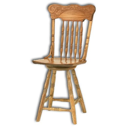Amish USA Made Handcrafted Spring Meadow Pressback Bar Stool sold by Online Amish Furniture LLC