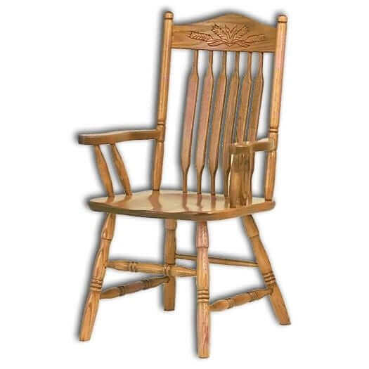 Amish USA Made Handcrafted Bent Paddle Post Chair sold by Online Amish Furniture LLC