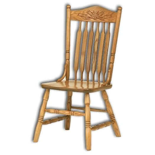 Amish USA Made Handcrafted Bent Paddle Post Chair sold by Online Amish Furniture LLC