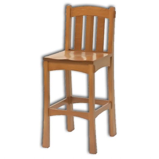 Amish USA Made Handcrafted Modesto Bar Stool sold by Online Amish Furniture LLC