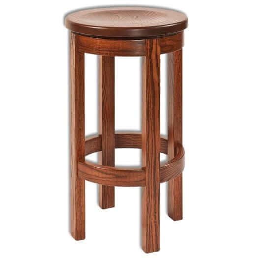 Amish USA Made Handcrafted Barrel Bar Stool sold by Online Amish Furniture LLC