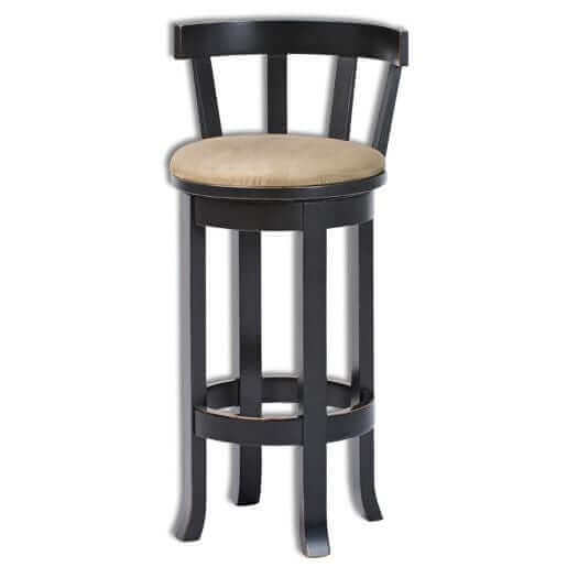 Amish USA Made Handcrafted Belmont Bar Stool w-Meribeth Top sold by Online Amish Furniture LLC