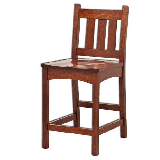 Amish USA Made Handcrafted Vintage Mission Bar Stool sold by Online Amish Furniture LLC