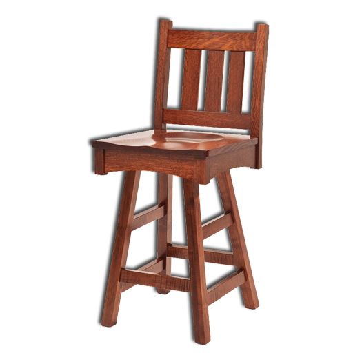 Amish USA Made Handcrafted Vintage Mission Bar Stool sold by Online Amish Furniture LLC