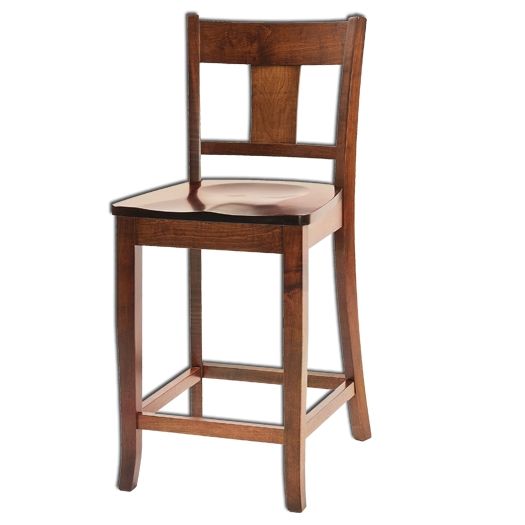 Amish USA Made Handcrafted Ellington Bar Stool sold by Online Amish Furniture LLC