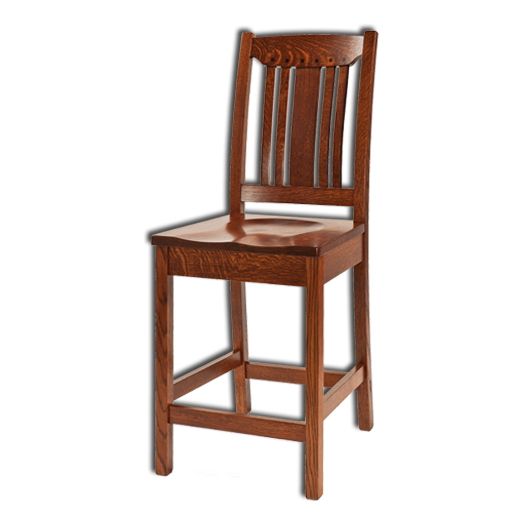 Amish USA Made Handcrafted Grant Bar Stool sold by Online Amish Furniture LLC