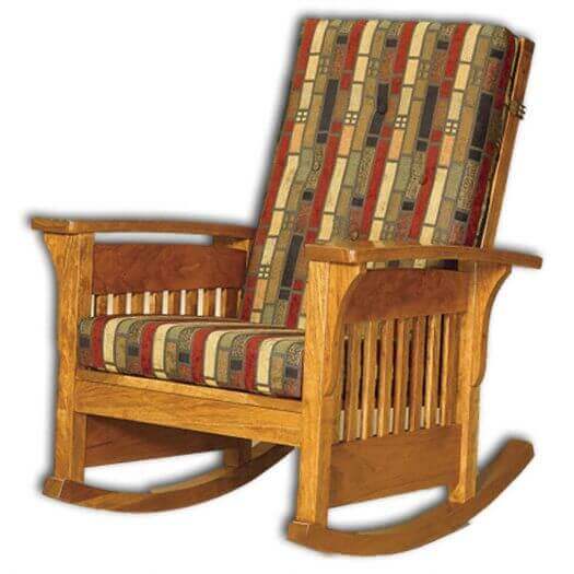 Amish USA Made Handcrafted Bow Arm Slat Rocker sold by Online Amish Furniture LLC