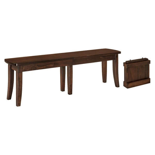 Amish USA Made Handcrafted Broadway Extenda Bench sold by Online Amish Furniture LLC