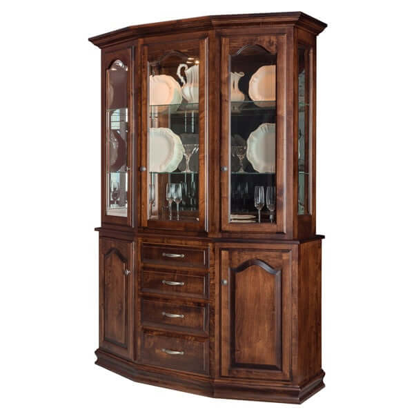 Amish USA Made Handcrafted Cantilever Hutch sold by Online Amish Furniture LLC