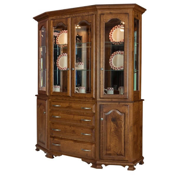 Amish USA Made Handcrafted Cantilever Hutch sold by Online Amish Furniture LLC