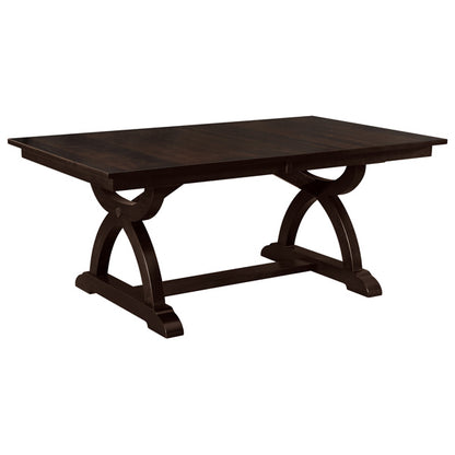 Carmen solid wood trestle dining table