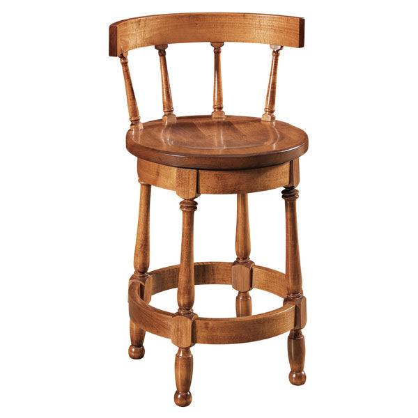 Amish USA Made Handcrafted Cosgrove Bar Stool with Easton Top sold by Online Amish Furniture LLC