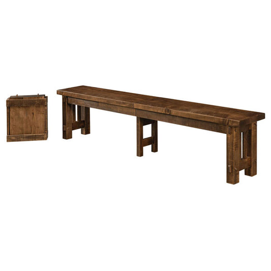 Amish USA Made Handcrafted El Paso Extenda Bench sold by Online Amish Furniture LLC