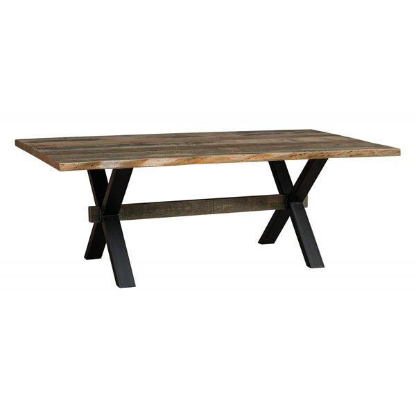 Amish USA Made Handcrafted El Dorado Trestle Table sold by Online Amish Furniture LLC