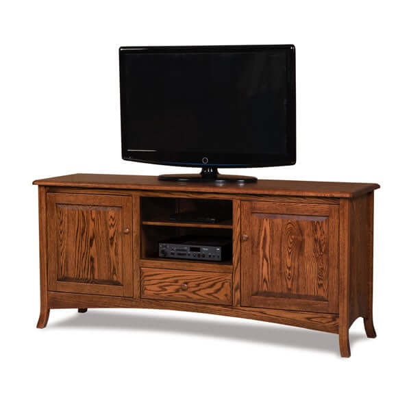 Amish USA Made Handcrafted Carlisle 2-Door, 1-Drawer Media Stand sold by Online Amish Furniture LLC