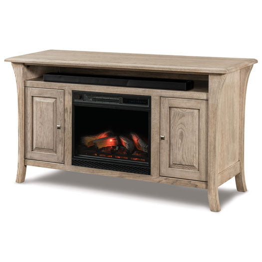 Ensenada 2 door media stand w/fireplace