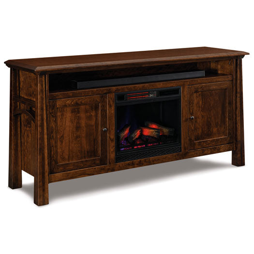 Artesa 36" high, 2-Door Media Stand w/Fireplace