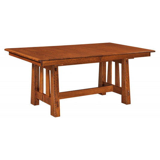 Amish USA Made Handcrafted Fremont Trestle Table sold by Online Amish Furniture LLC