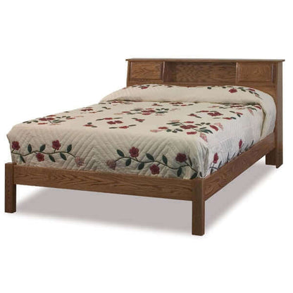 Solid wood bookcase bed