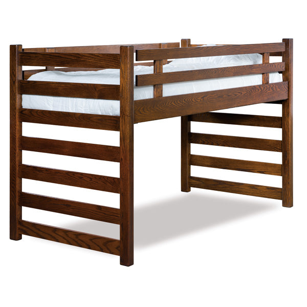 Amish USA Made Handcrafted Ladder Loft Bunk Bed sold by Online Amish Furniture LLC