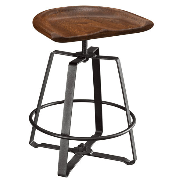 Amish USA Made Handcrafted Iron Craft Bar Stool sold by Online Amish Furniture LLC