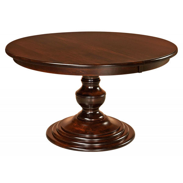 Amish USA Made Handcrafted Kingsley Single Pedestal Table sold by Online Amish Furniture LLC