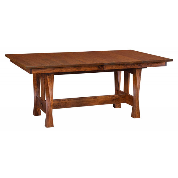 Amish USA Made Handcrafted Lexington Trestle Table sold by Online Amish Furniture LLC