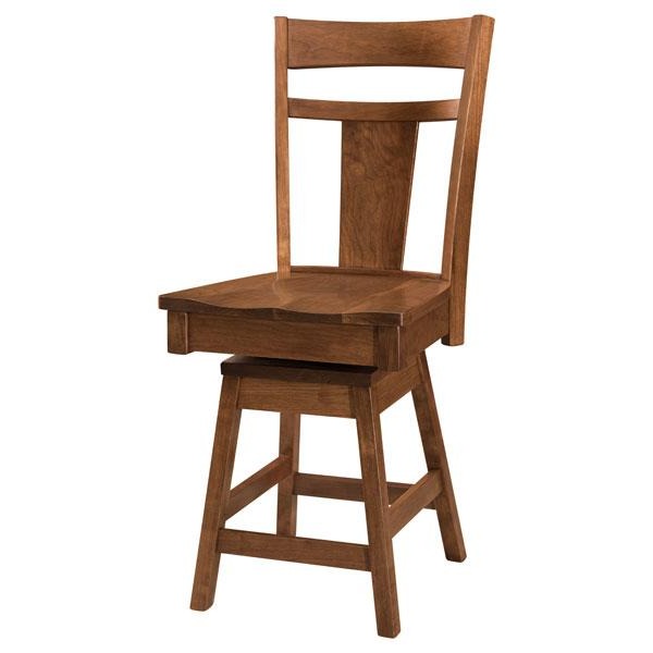 Amish USA Made Handcrafted Livingston Bar Stool sold by Online Amish Furniture LLC