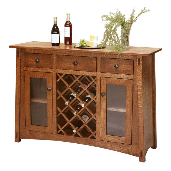 Amish USA Made Handcrafted Mccoy Wine Server sold by Online Amish Furniture LLC