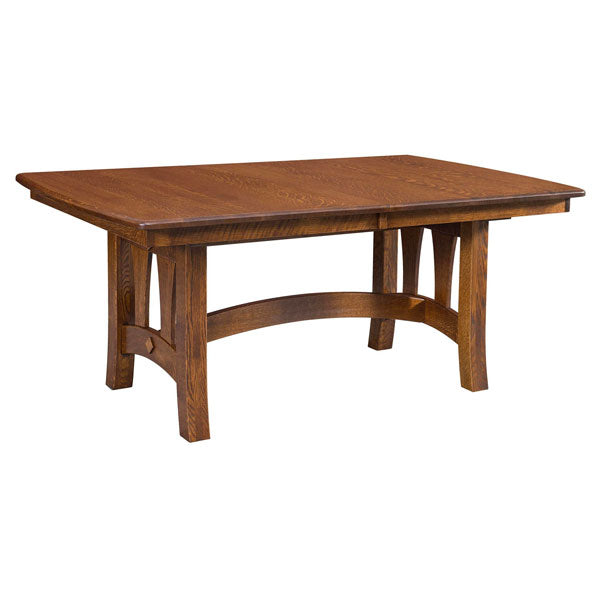 Amish USA Made Handcrafted Naperville Trestle Table sold by Online Amish Furniture LLC