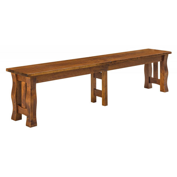 Amish USA Made Handcrafted Reno Extenda Bench sold by Online Amish Furniture LLC