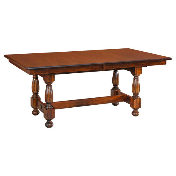 Amish USA Made Handcrafted Richland Trestle Table sold by Online Amish Furniture LLC
