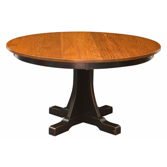 Amish USA Made Handcrafted Ridgewood Single Pedestal Table sold by Online Amish Furniture LLC