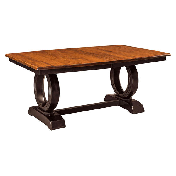 Amish USA Made Handcrafted Saratoga Trestle Table sold by Online Amish Furniture LLC