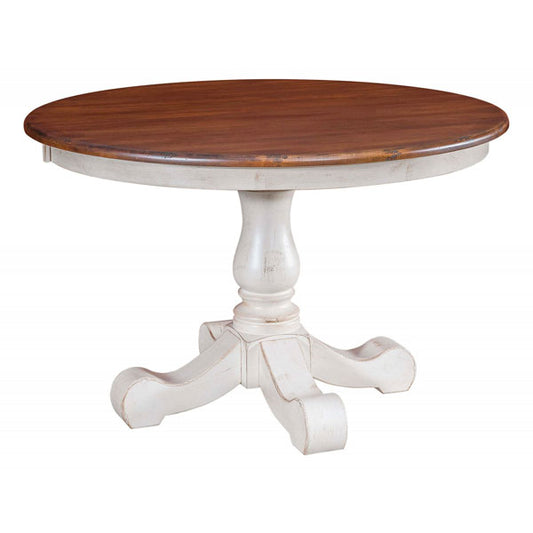 Amish USA Made Handcrafted Savannah Single Pedestal Table sold by Online Amish Furniture LLC