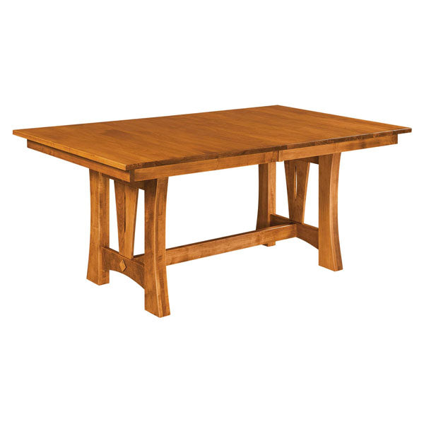 Amish USA Made Handcrafted Sierra Trestle Table sold by Online Amish Furniture LLC