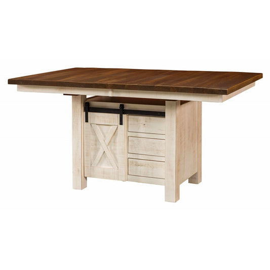 Amish USA Made Handcrafted Tulsa Cabinet Table - Pub Table sold by Online Amish Furniture LLC