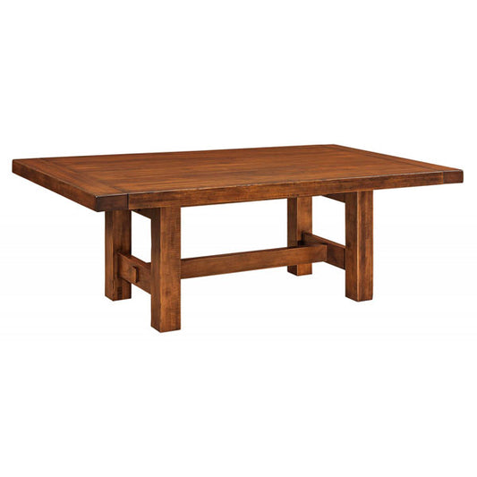 Amish USA Made Handcrafted Wellington Trestle Table sold by Online Amish Furniture LLC