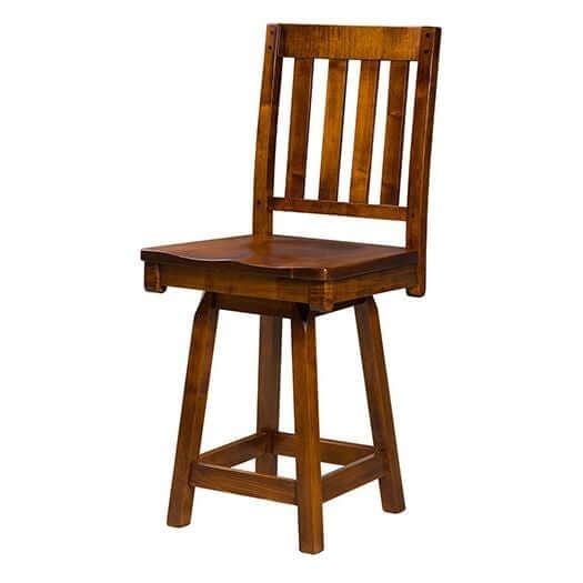 Amish USA Made Handcrafted Alberta Bar Stool sold by Online Amish Furniture LLC