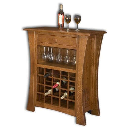 Amish USA Made Handcrafted Arts and Crafts Wine Rack sold by Online Amish Furniture LLC