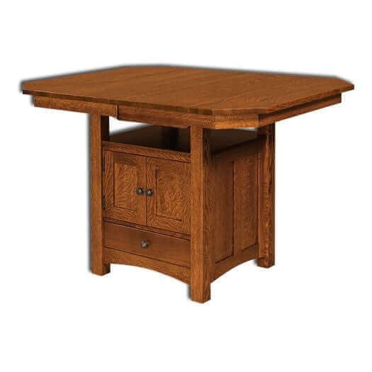 Amish USA Made Handcrafted Basset Cabinet Table - Pub Table sold by Online Amish Furniture LLC