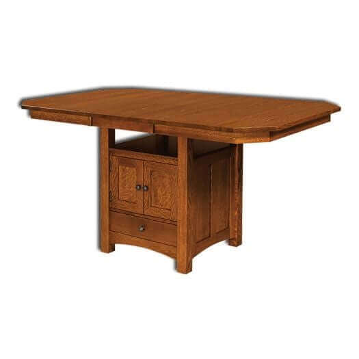 Amish USA Made Handcrafted Basset Cabinet Table - Pub Table sold by Online Amish Furniture LLC