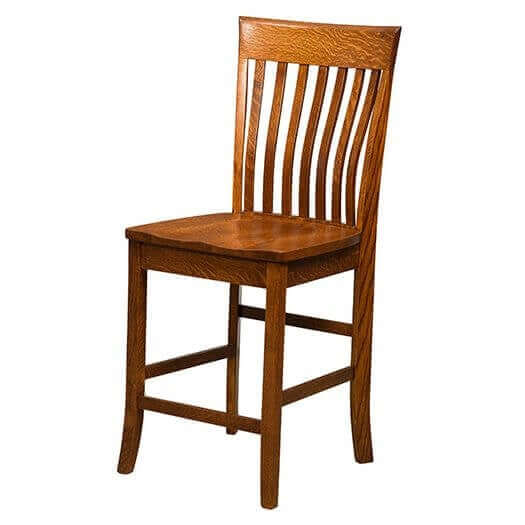 Amish USA Made Handcrafted Baytown Bar Stool sold by Online Amish Furniture LLC