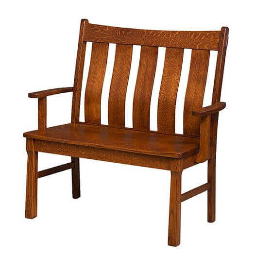 Amish USA Made Handcrafted Beaumont Bench sold by Online Amish Furniture LLC