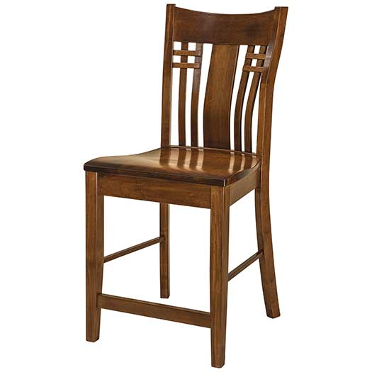 Amish USA Made Handcrafted Bennett Bar Stool sold by Online Amish Furniture LLC