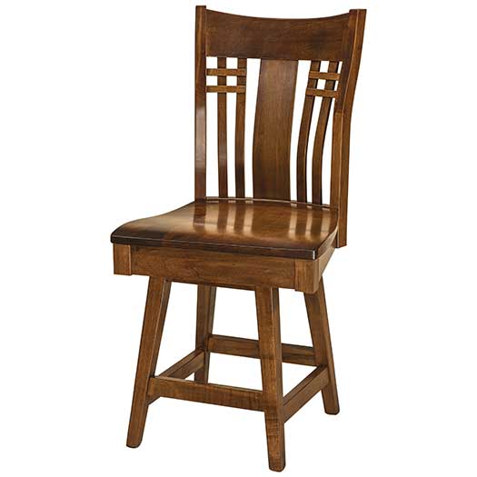 Amish USA Made Handcrafted Bennett Bar Stool sold by Online Amish Furniture LLC