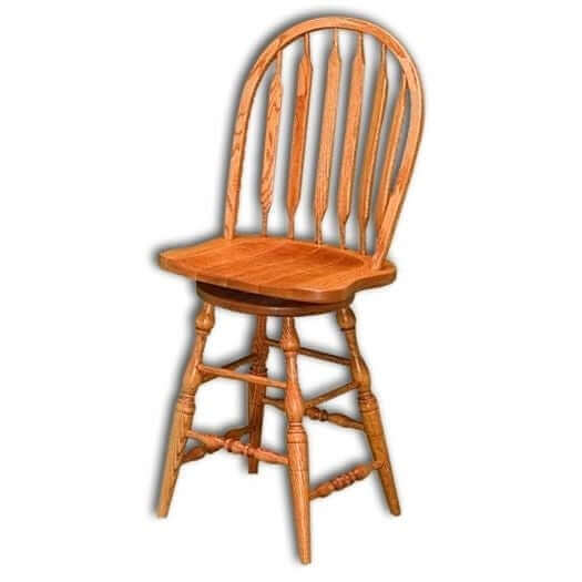 Amish USA Made Handcrafted Bent Paddle Bar Stool sold by Online Amish Furniture LLC