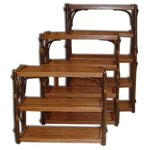 Amish USA Made Handcrafted Rustic Hickory Book Shelves sold by Online Amish Furniture LLC