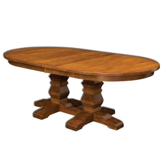 Amish USA Made Handcrafted Bradbury Double Pedestal Table sold by Online Amish Furniture LLC