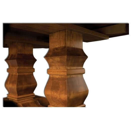 Amish USA Made Handcrafted Bradbury Double Pedestal Table sold by Online Amish Furniture LLC